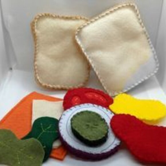 Felt Food Sandwich - for Play Kitchens - staging, teaching, playtime - Picture 2 of 3